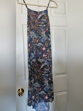 O'Neill Blue Multi Floral Slip Maxi Skirt
